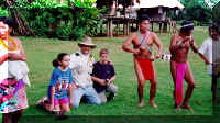 Luisa, Robbie and TC with the indian chiefs