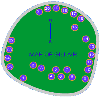 Map Of Gili Air