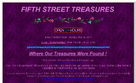 Fifth St 

Treasures About Me Page