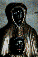 A Black Madonna statue