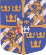 wapen van koning Carl XVI Gustav, steeds met Vasa en Bernadotte in die binneskild gedeel