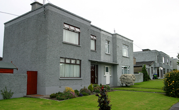 Exterior View, moderne housing at Corbally, Limerick City, from Art Deco Ireland.