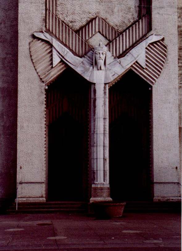 {statue of Christ the King by John Storrs, Turners Cross Church, Cork