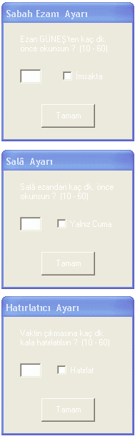 Sabah Ezan�, Sal� ve Hat�rlat�c�