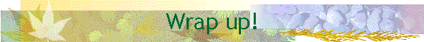 Wrap up!