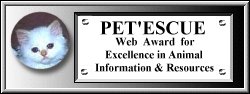 Pet'escue is a terrific site. &nbsp;Thanks for our award