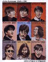 the most publicized Lennon stamps