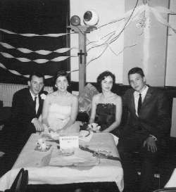 ??, Annette, Kathie, and Jim at a dance