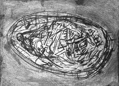 A.F. Sundberg  - Birth Oval -  engraving 244 x 345 mm