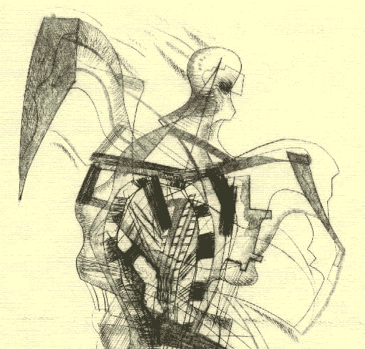 A.F.Sundberg - DevilAngelo (mich-el-angelo) - engraving 215 x 149 mm
