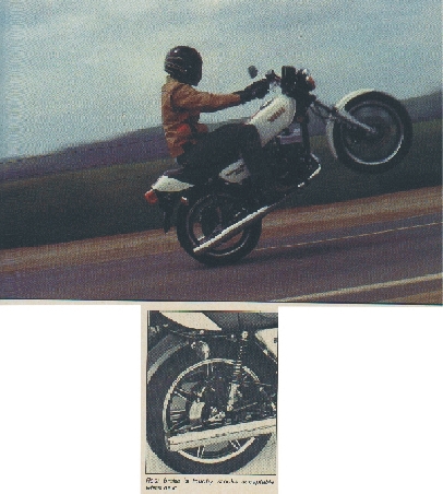 Pic: RD400F Wheelie & Rear End