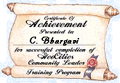 Diploma given for completing the CL Training