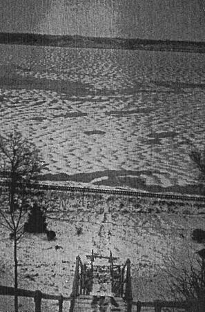 The Bluff Stairway in winter, 1942.
