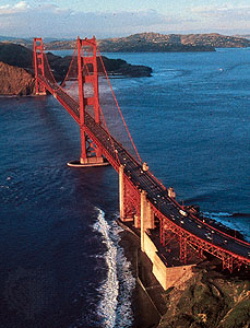 The Golden Gate is considered an engineering breakthrough, as it was built on extremly difficult terrain.