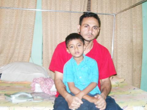 Allauddin with his son