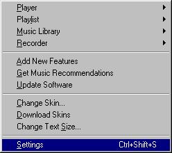 Menu(Click Settings)