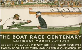Oxford-Cambridge Boat Race Centenary Poster