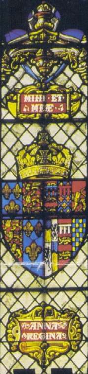 Arms of Anne Boleyn at Hampton Court © HM the Queen, scanned by Douglas Dowell