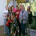 Sarshep, Linda with Helen, JJ on back row; Joanie, Sem, Chica and the boys