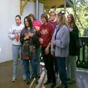 Sara, Linda with Helen, JJ on back row; Joanie, Sem, and Chica