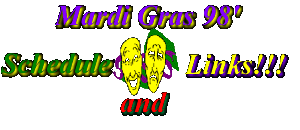 Check out my Mardi Gras Links and Schedule