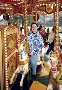 Karin on the merry-go-round