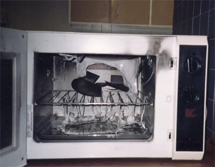 Microwaves can burn