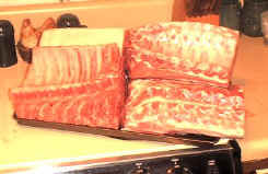 Two Pork Loin Roast Cut in thirds