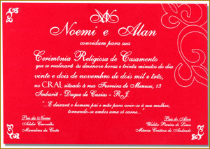 Convite de casamento