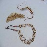 Ref237.Colar quatro fios com aa rolado e natural; Ref212.Pulseira de aa rolado e natural