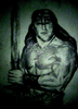 Conan - Carvão sobre papel.