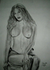 Mulher - Carvão sobre papel.