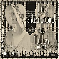 Homenagem ao Dia Internacional da Mulher, tag em tons de spia.
