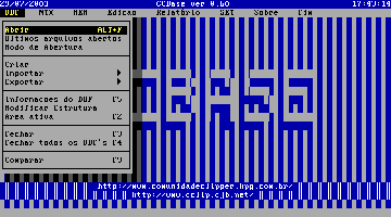 Menu DBF 'sem DBF aberto/criado' (14 Kb)