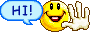 Smilies acenando com sorriso,HI