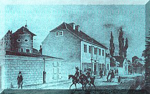Gravura de 1845 da Casa de Kant