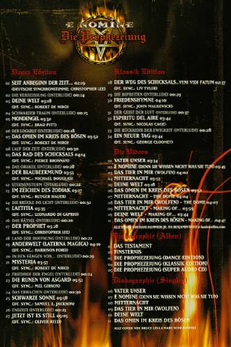 Die Prophezeiung DVD (Verso)