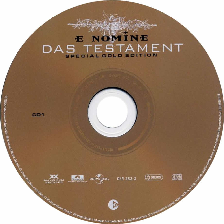 Das Testament (Special Gold Edition) CD 1