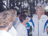 A primeira dama cumprimenta nossos atletas!