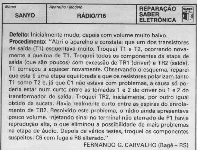 Descrio do Conserto