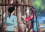 Shimenawa ao redor da árvore sagrada