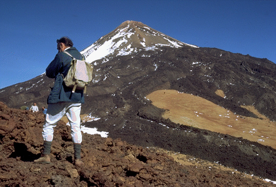 Fluxo da lava no campo, El Teide, Tenerife