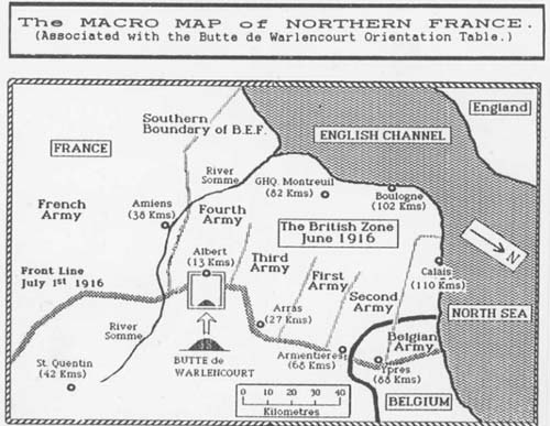 Diagram of the Somme Area of Northern France