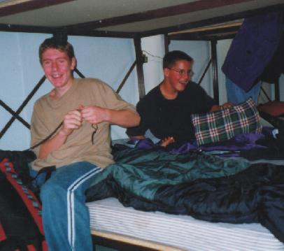 Ryan and Brendan on bunkbeds