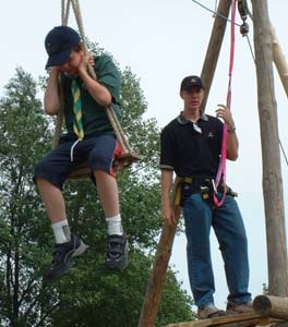 Ryan helps a frightened rider
