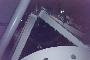 Looking up the tube of the 200-inch telescope