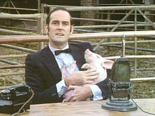 The pig is almost more adorable than him!! Note: I said ALMOST.