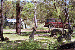 Our Campsite, with the fabulous new MicroFast tent....luxury