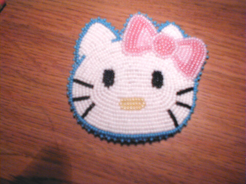 Hello Kitty beaded clip