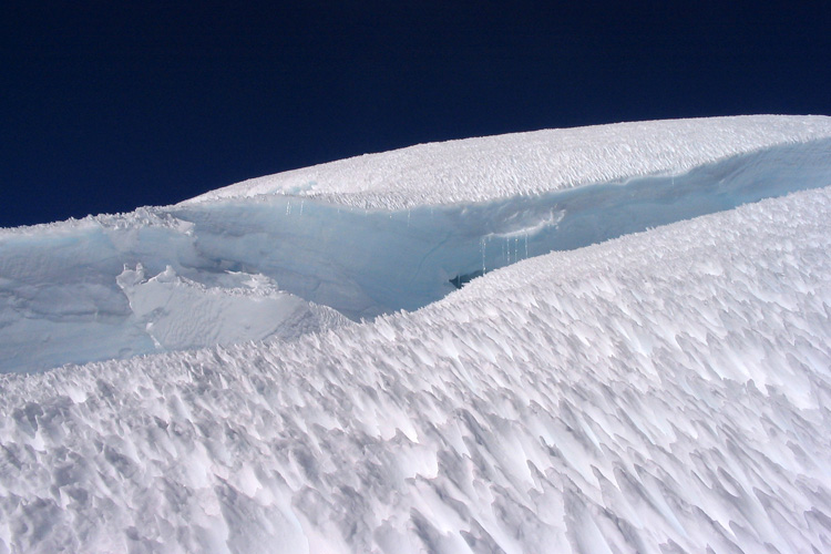 crevasse and penitentes